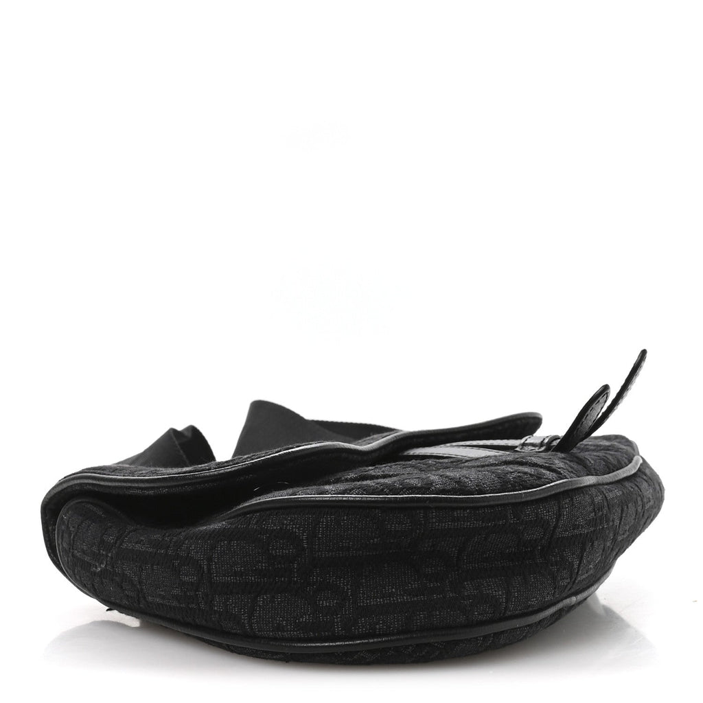 Oblique Mens Saddle Bag Black Blue