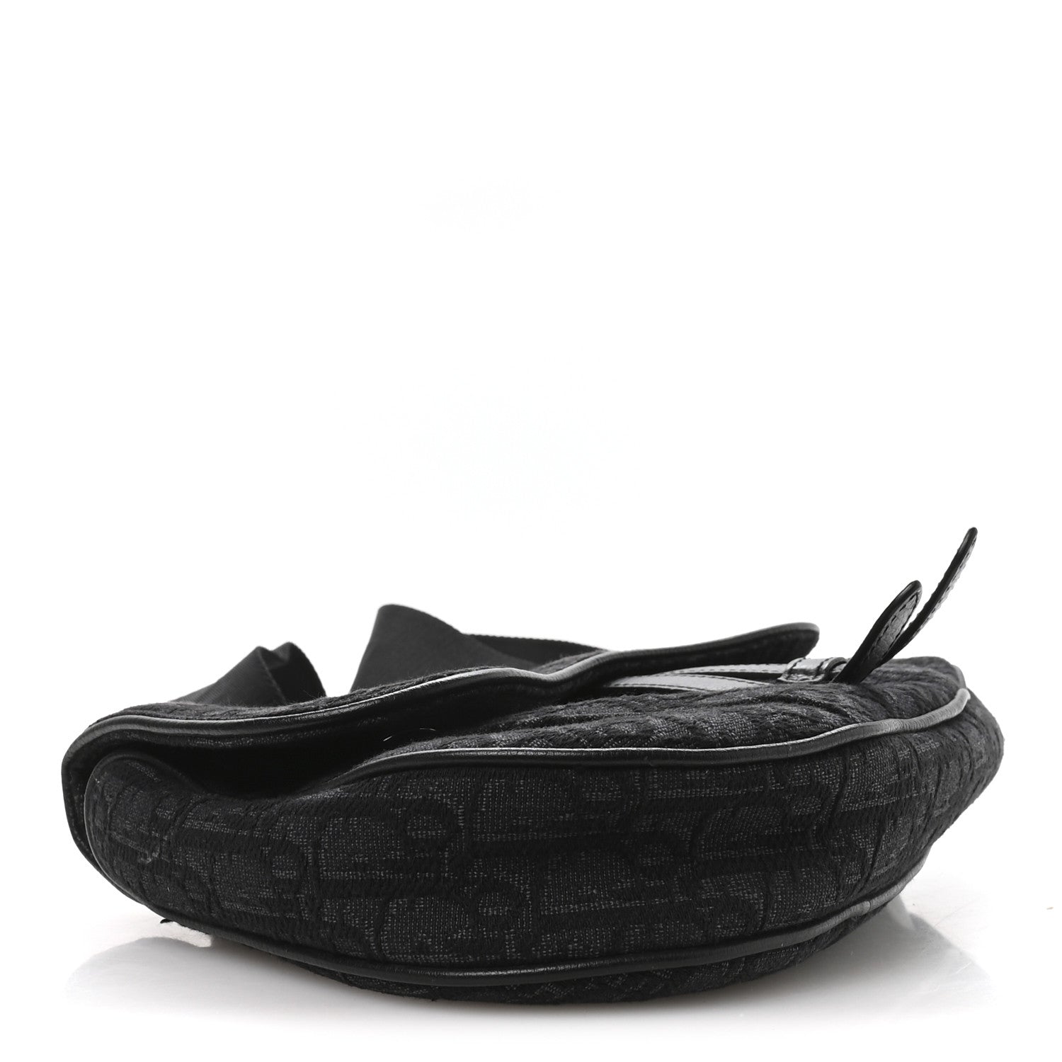 Oblique Mens Saddle Bag Black Blue