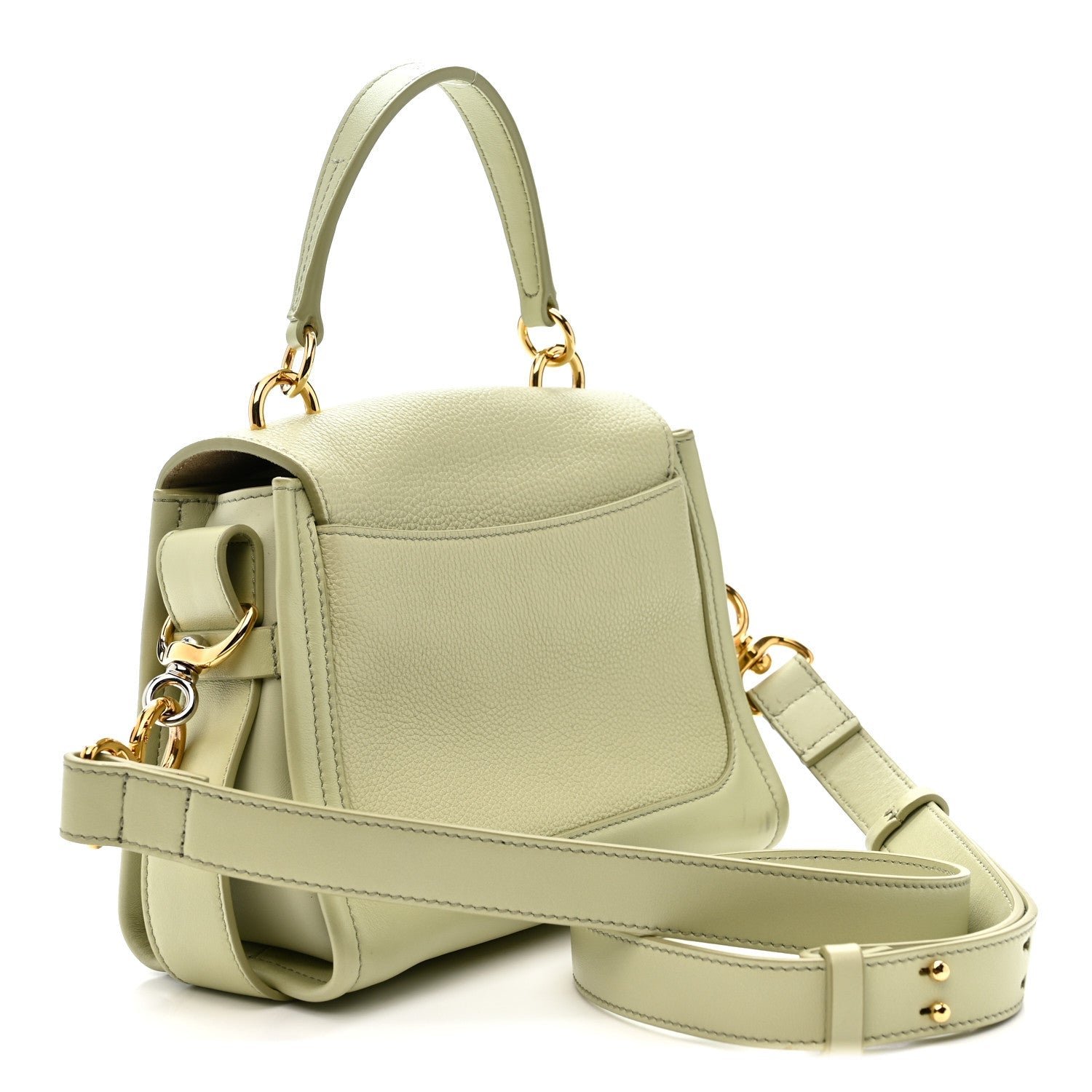 Calfskin Mini Tess Day Bag Light Eucalyptus
