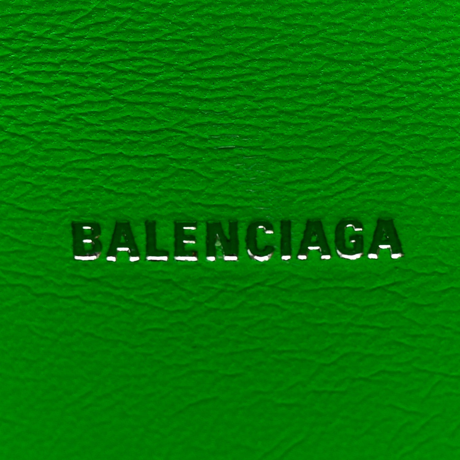 Shiny Calfskin Strass Crocodile Embossed Hourglass Top Handle Bag XS Fluo Green