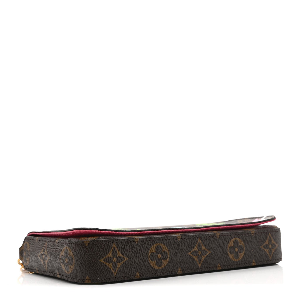 Monogram 2021 Christmas Animation Hollywood Pochette Felicie Chain Wallet Fuchsia