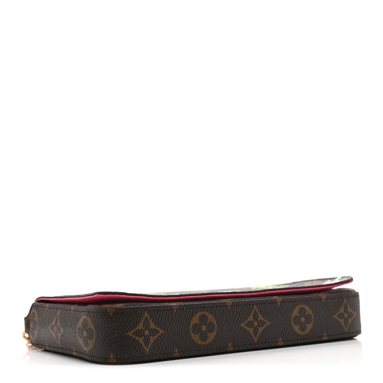 Monogram 2021 Christmas Animation Hollywood Pochette Felicie Chain Wallet Fuchsia