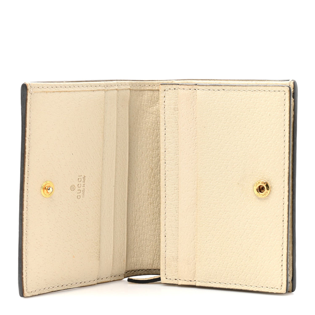 Textured Calfskin Web Ophidia  Case Mystic White