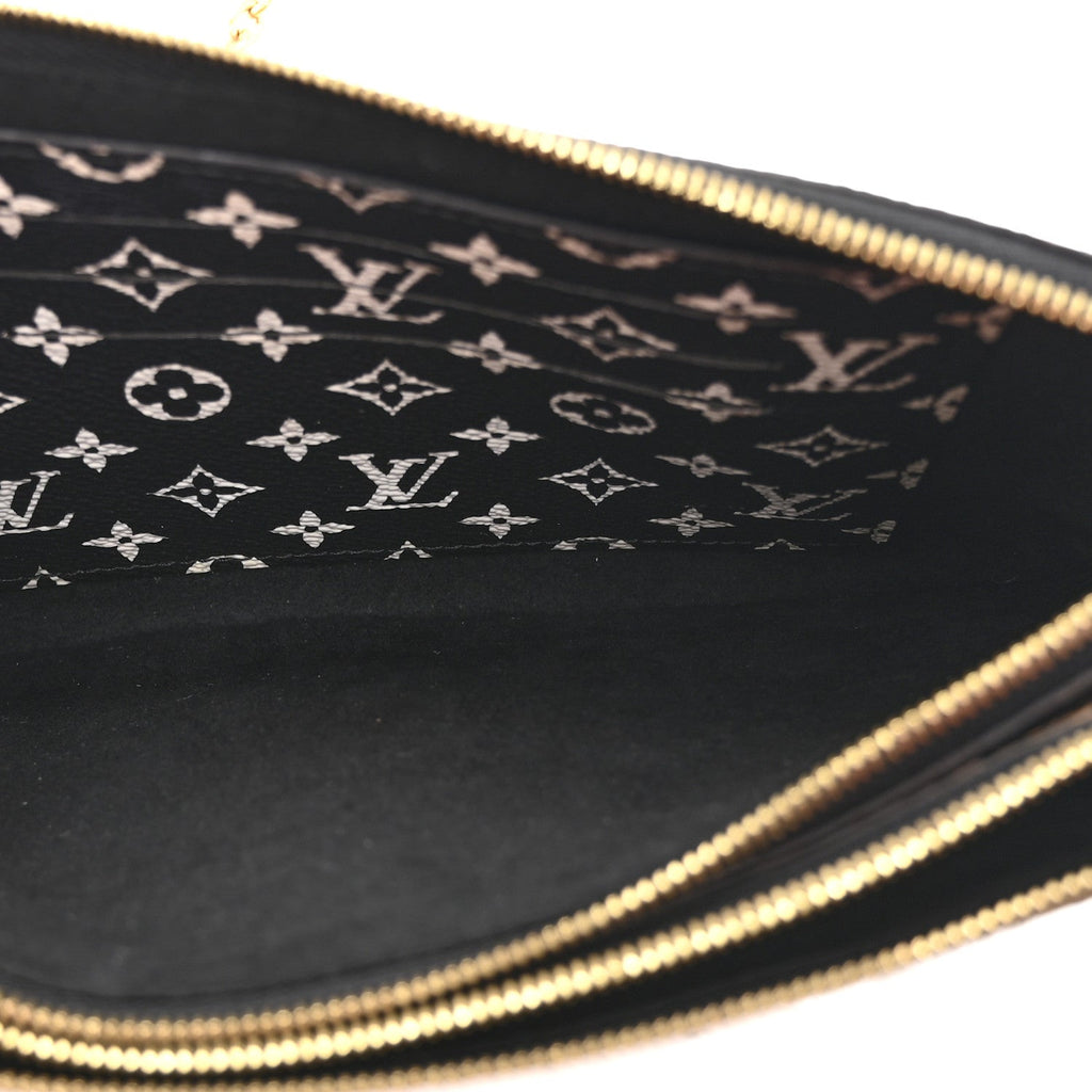 Monogram Giant Jungle Pochette Double Zip Black