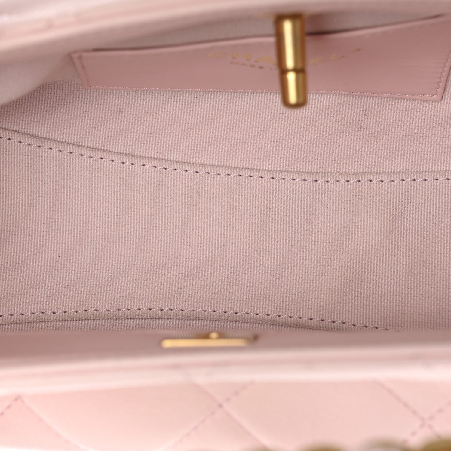 Shiny Lambskin Small Shopping Bag Light Pink