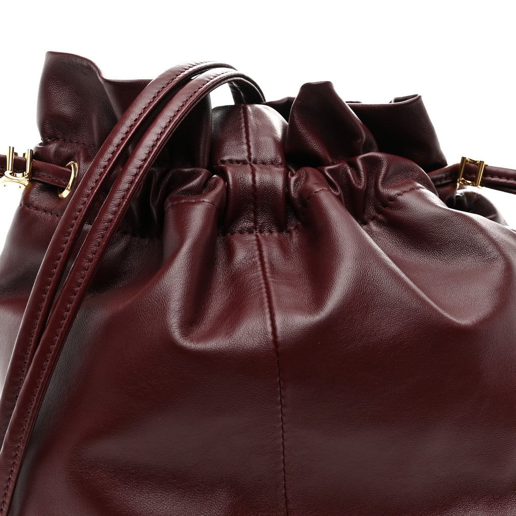 Lambskin small Crystal Pouch Crossbody Bag  Syrah
