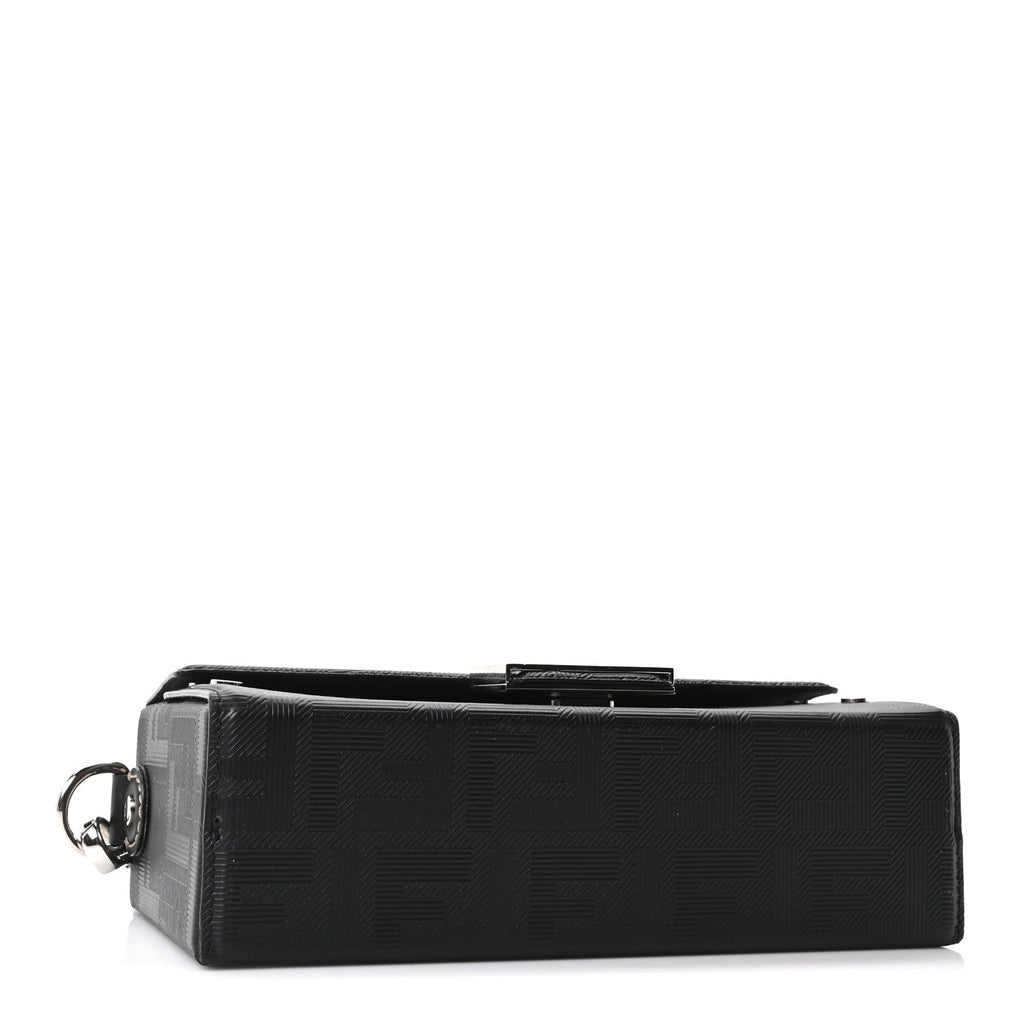 Vitello King FF Lines Embossed Baguette Soft Trunk Black