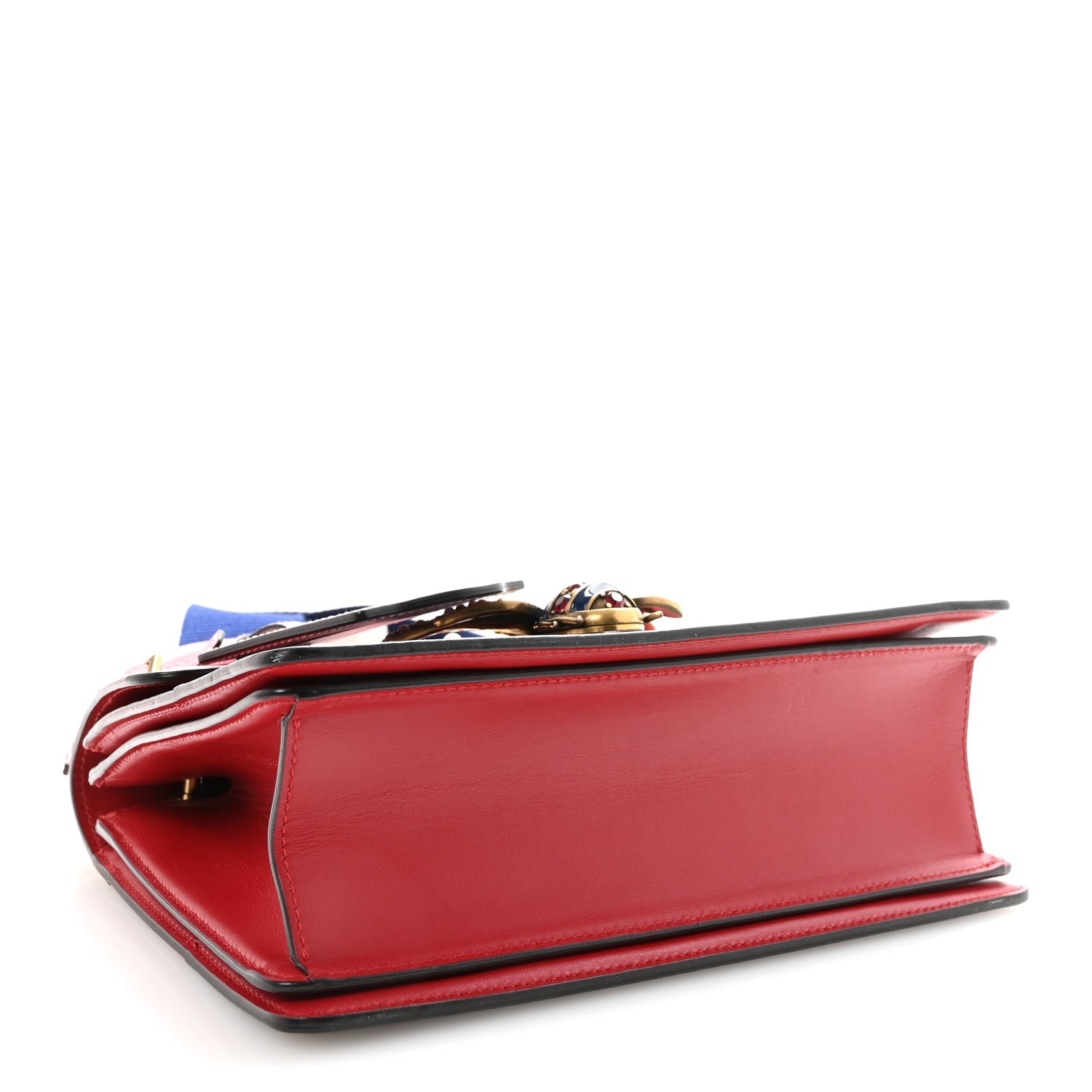 Calfskin Sylvie Web Small Queen Margaret Top Handle Bag Blue Agata Hibiscus Red Mystic White Sugar Pink