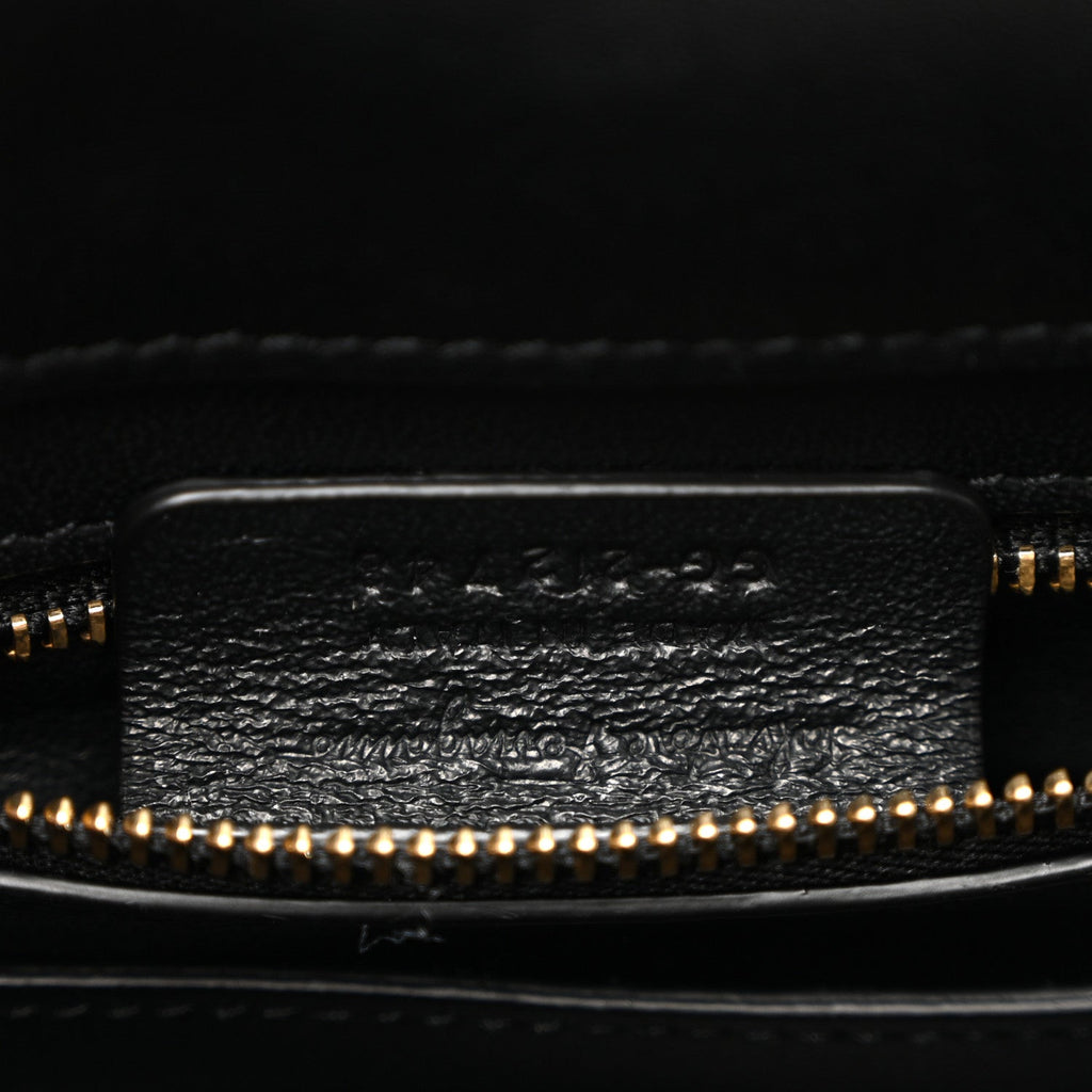 Calfskin Aura Shoulder Bag Black