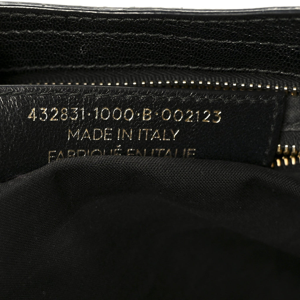 Chevre Gold Metallic Edge Hardware S City Black