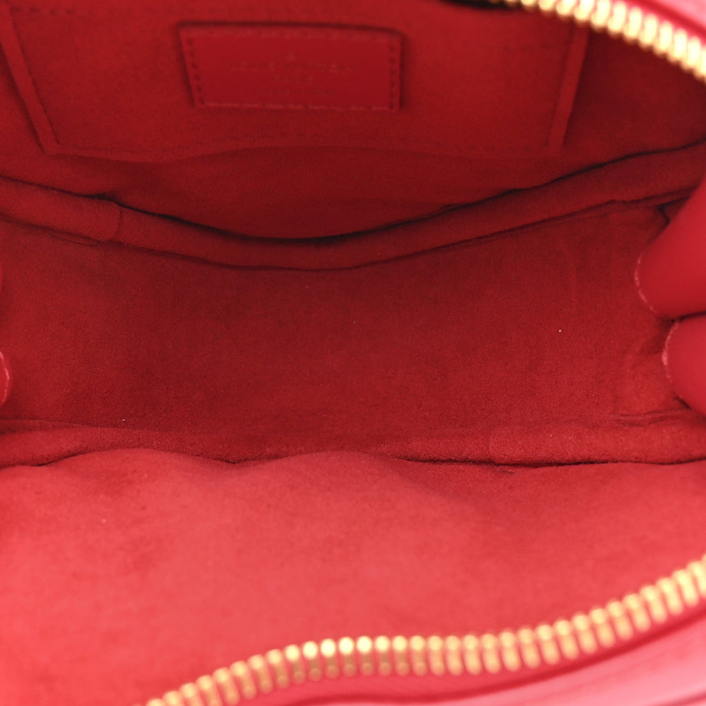 Calfskin Embellished New Wave Love Lock Heart Bag Ecarlate