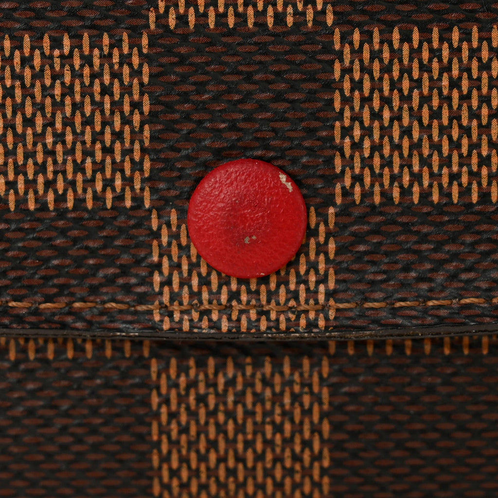 Damier Ebene Emilie Wallet Red