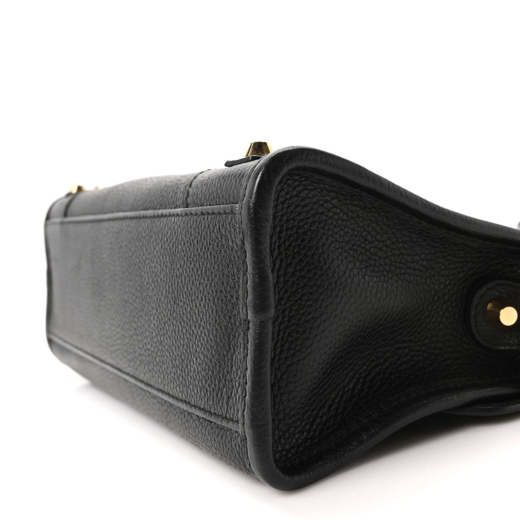 Agneau Classic Gold Hardware Mini City Black