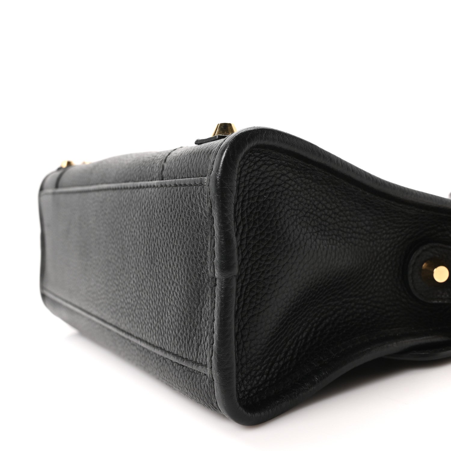 Agneau Classic Gold Hardware Mini City Black