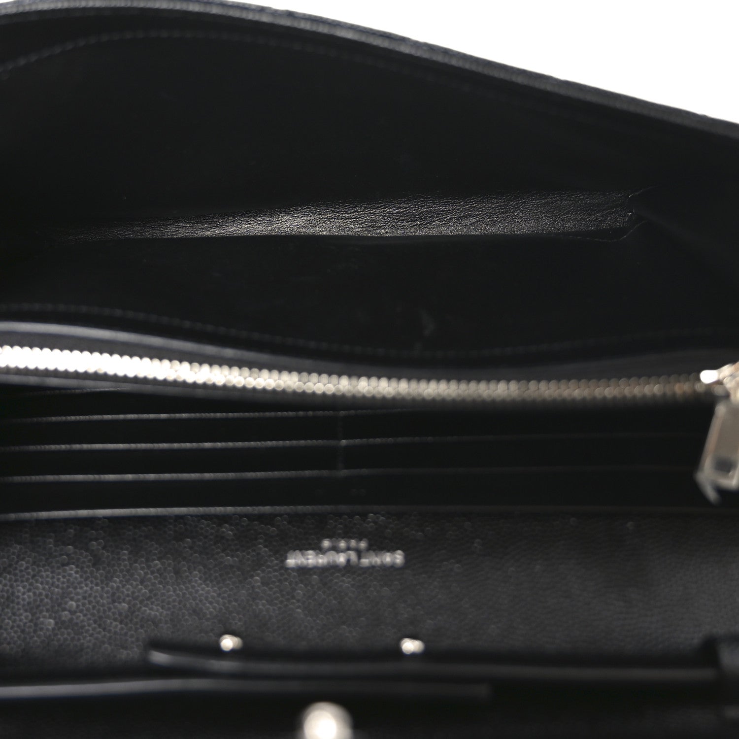 Grain De Poudre Mixed Matelasse Triquilt Monogram Chain Wallet Black