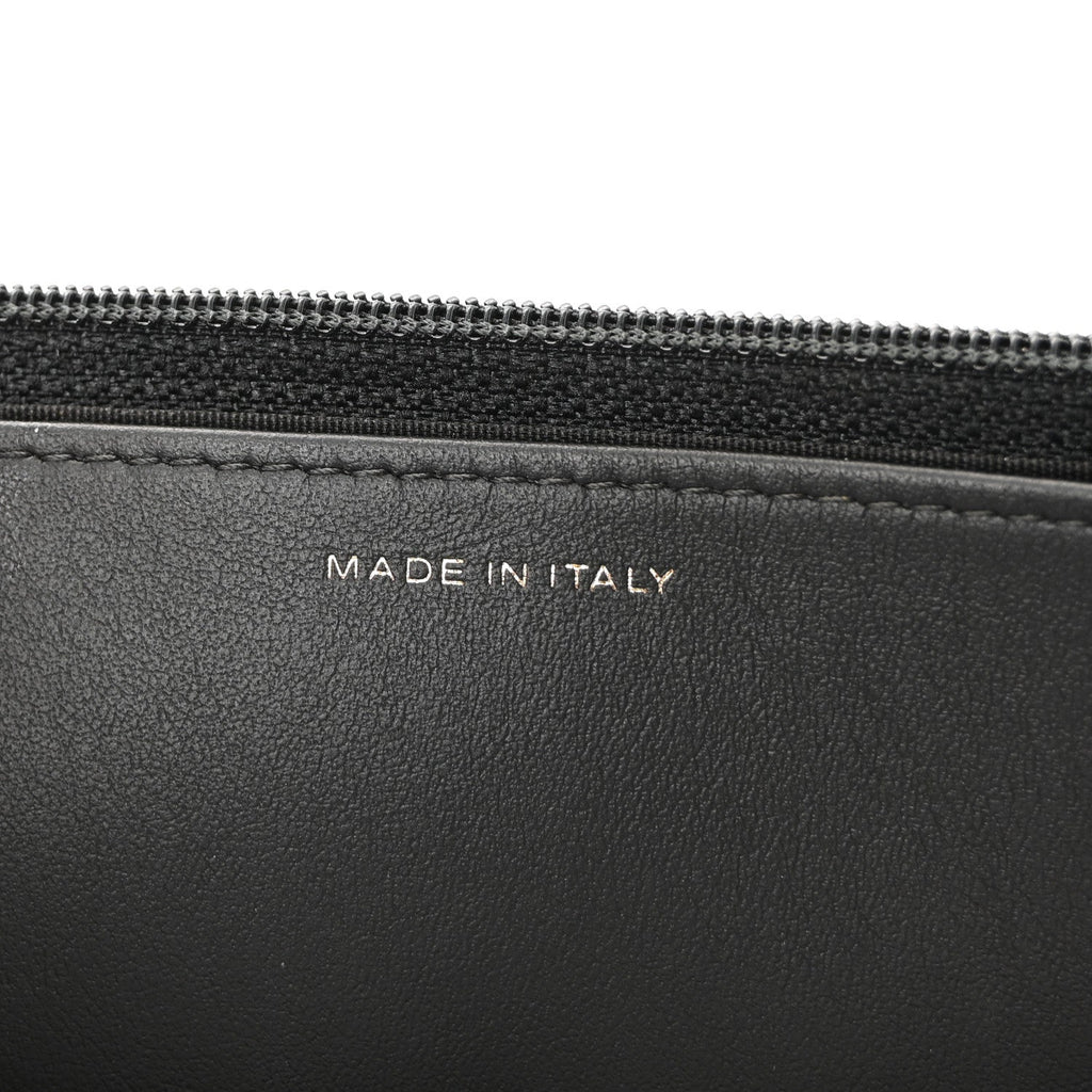Caviar Quilted Boy Wallet On Chain WOC Black