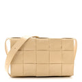 Paper Calfskin Maxi Intrecciato Cassette Crossbody Bag Porridge
