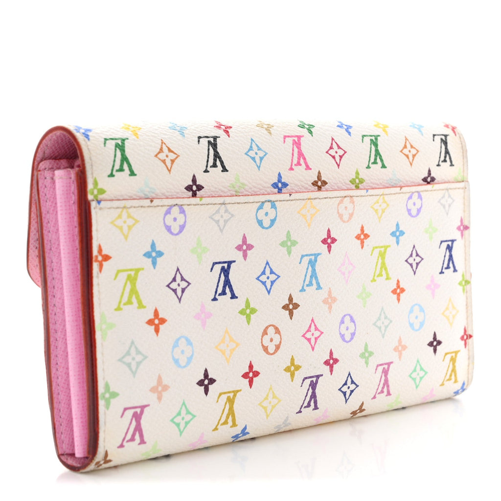 Monogram Multicolor Sarah Wallet NM White Litchi