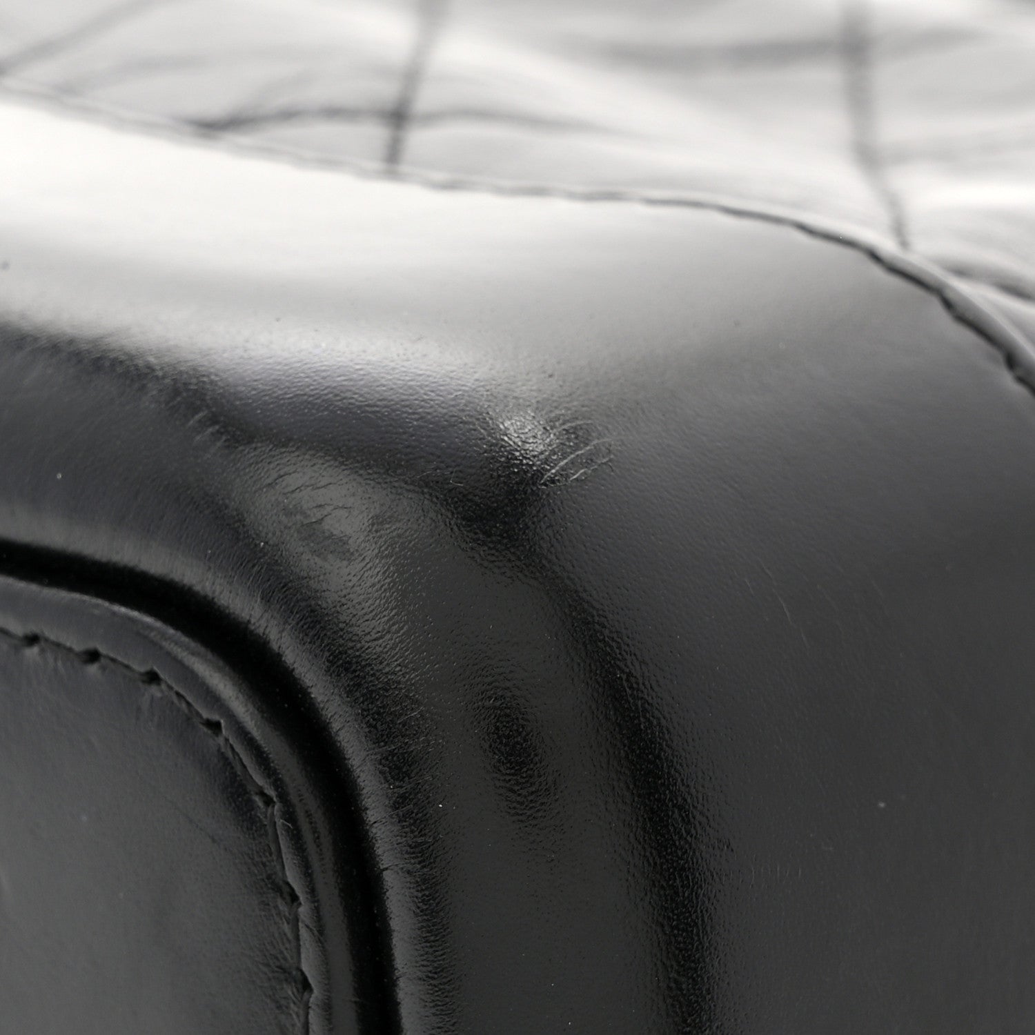 Aged Calfskin Quilted Small Gabrielle Hobo Black