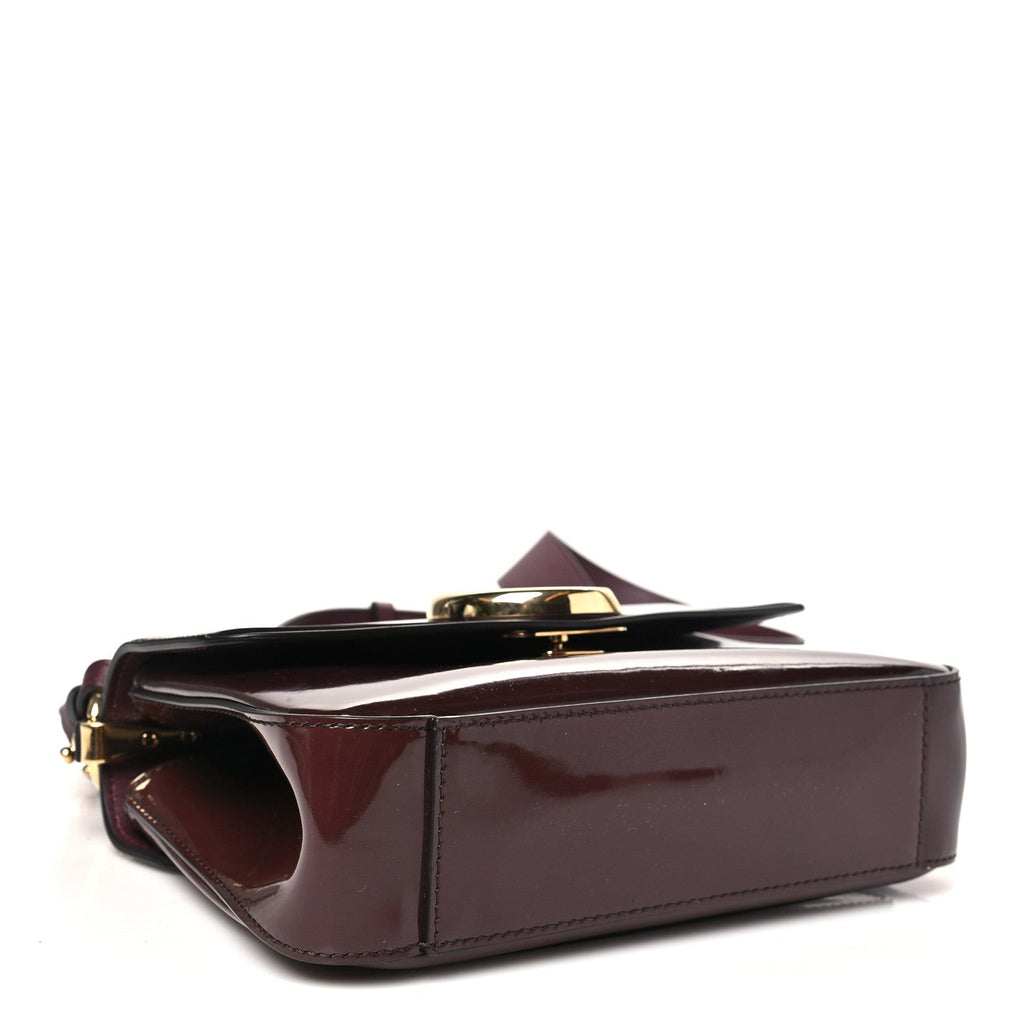 Spazzolato Sfumato Calfskin Small C Double Carry Burnt Brown