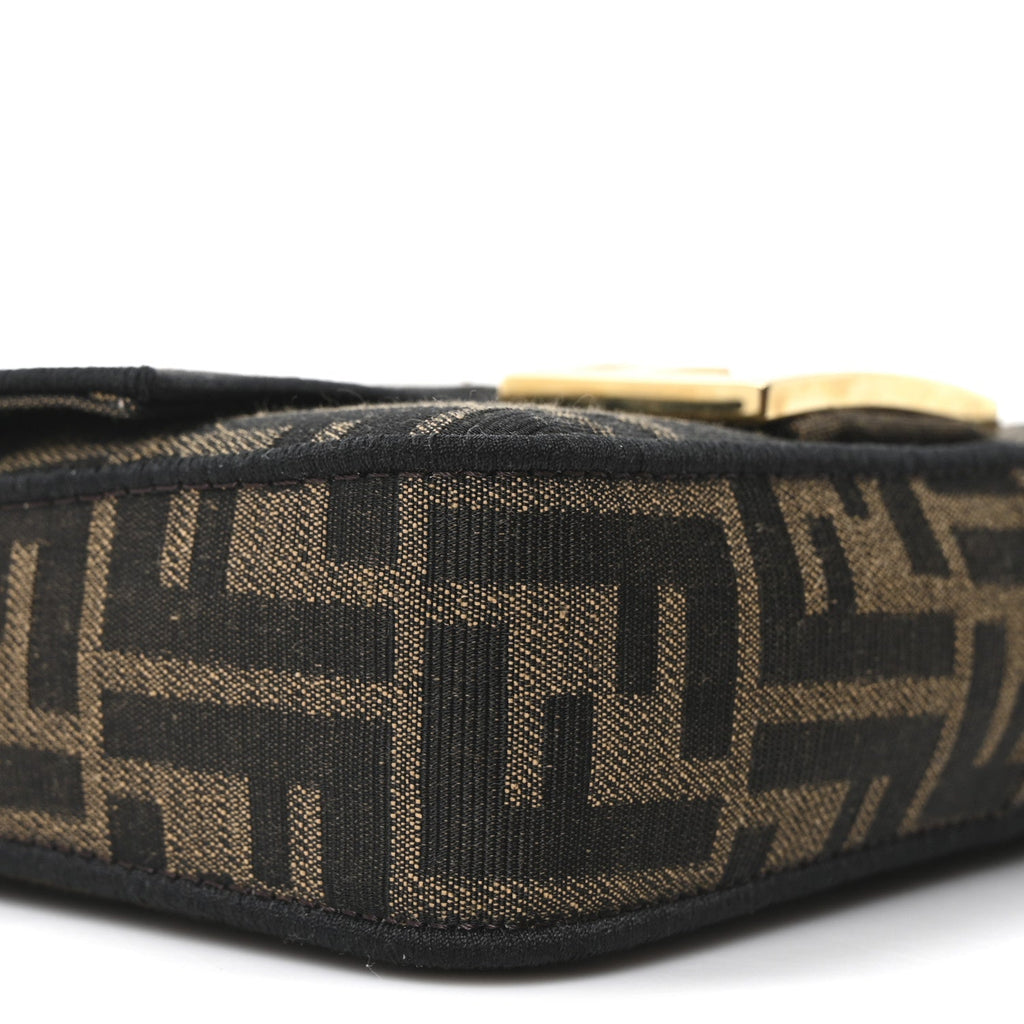 Fabric Jacquard FF 1974 Mini Baguette Tobacco Moro Black