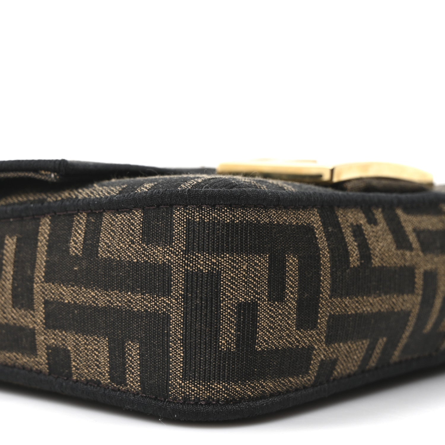 Fabric Jacquard FF 1974 Mini Baguette Tobacco Moro Black
