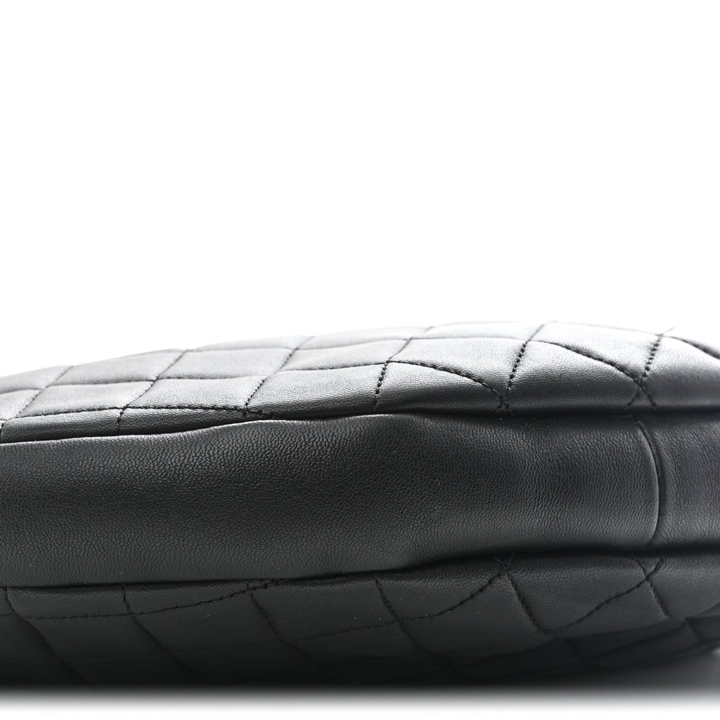 Lambskin Quilted All About Chains Hobo Black