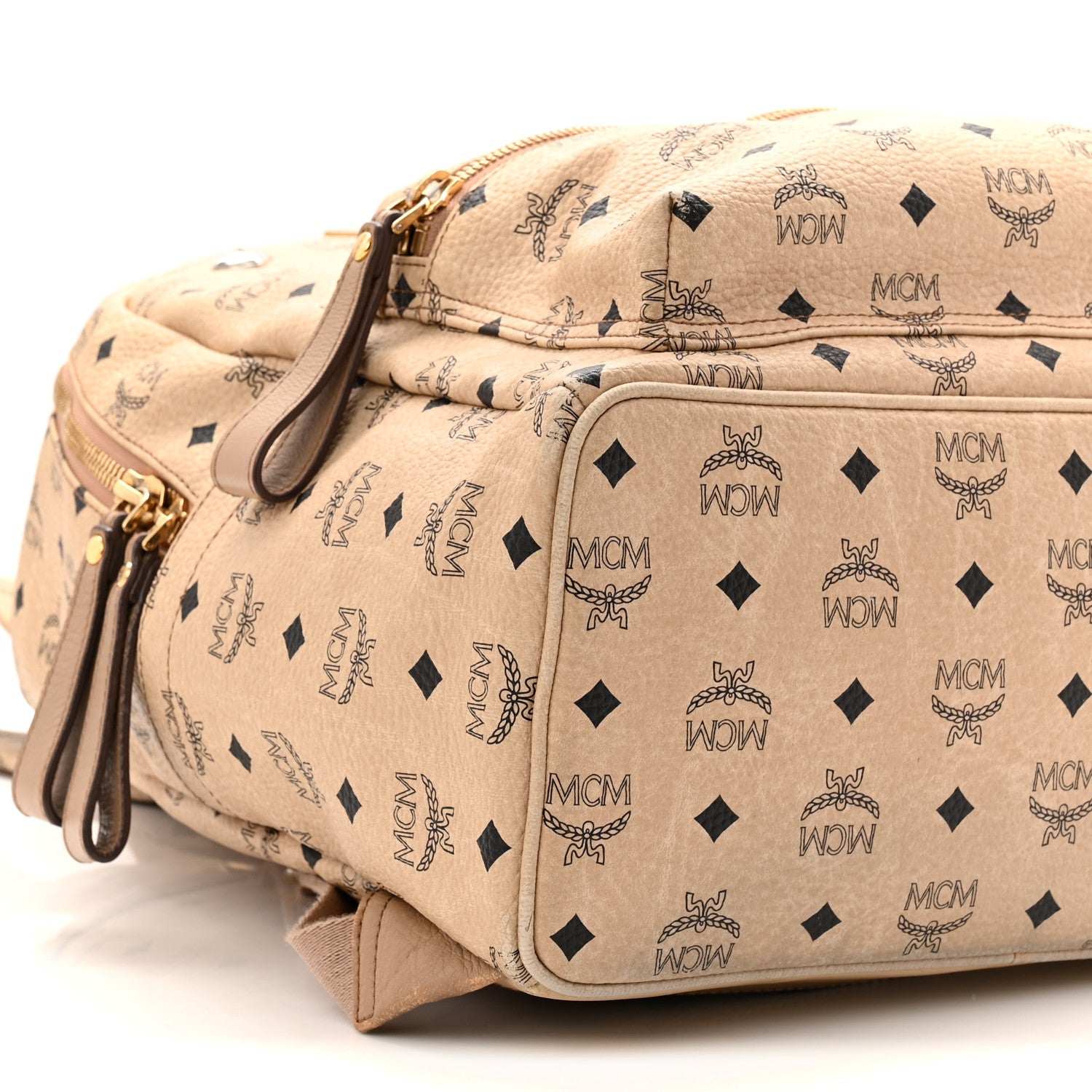 Visetos Medium Sprinkle Stud Stark Backpack Beige