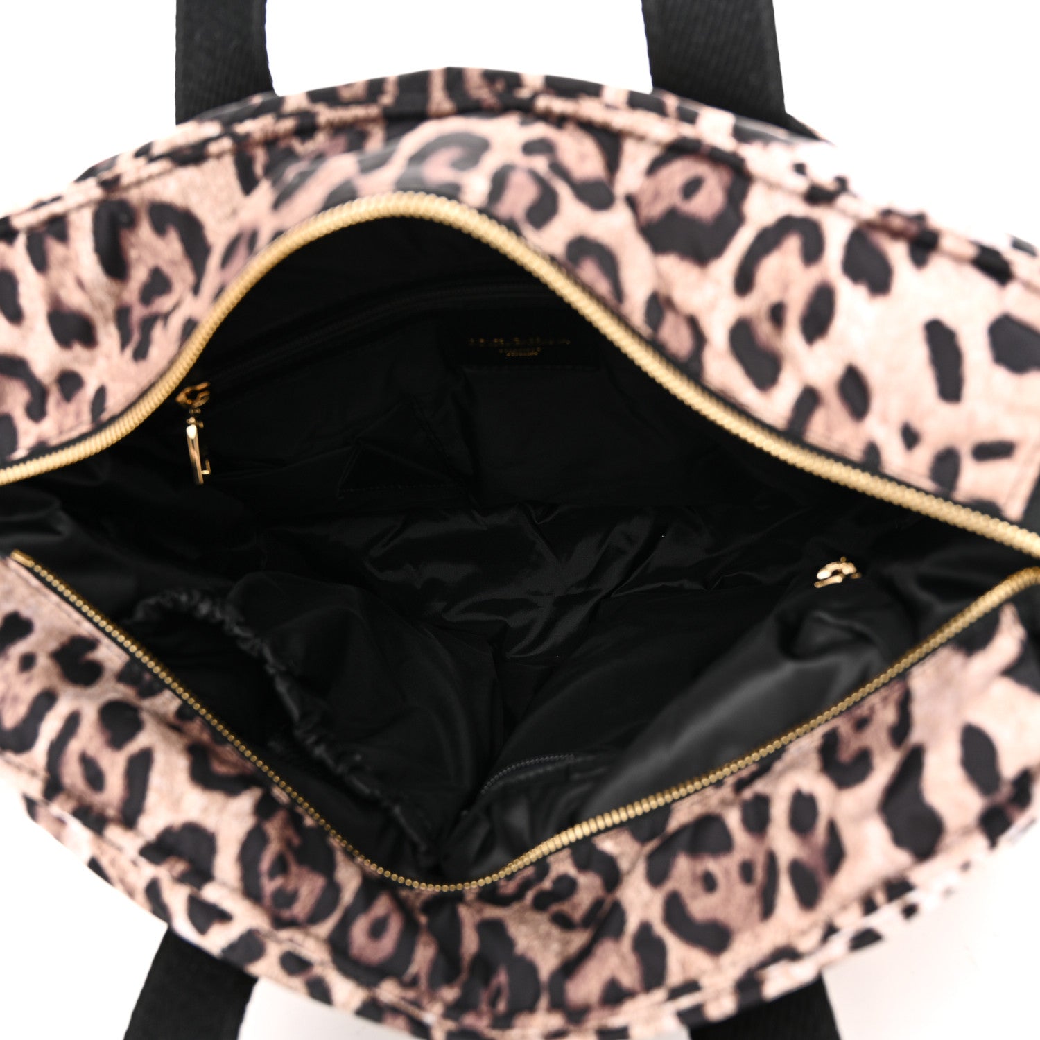 Nylon Leopard Print Changing Bag Brown