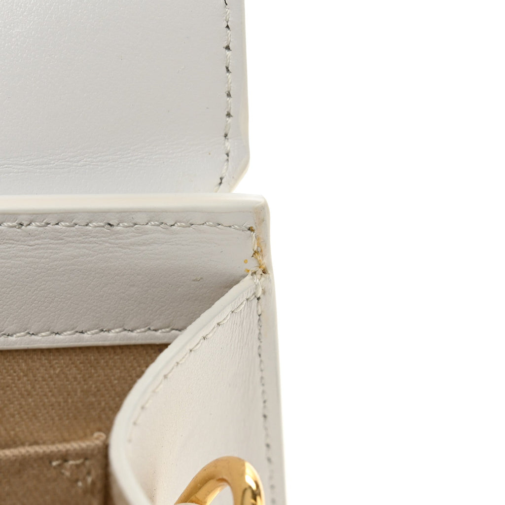 Smooth Calfskin Le Chiquito Noeud White