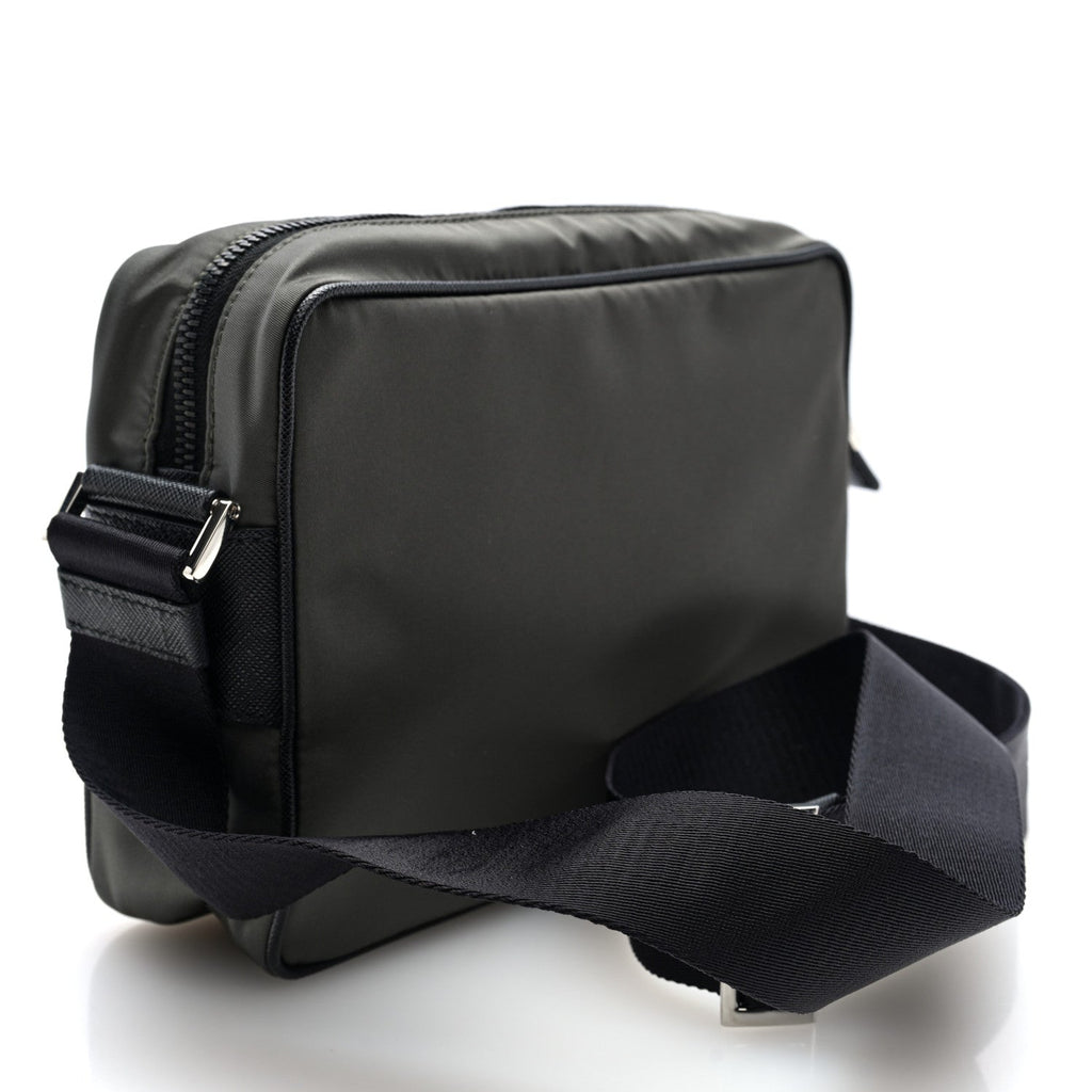 Re-Nylon Saffiano Shoulder Bag Forest Green
