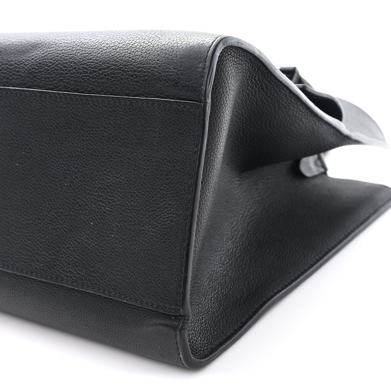 Soft Calfskin Lockme Tote MM Black