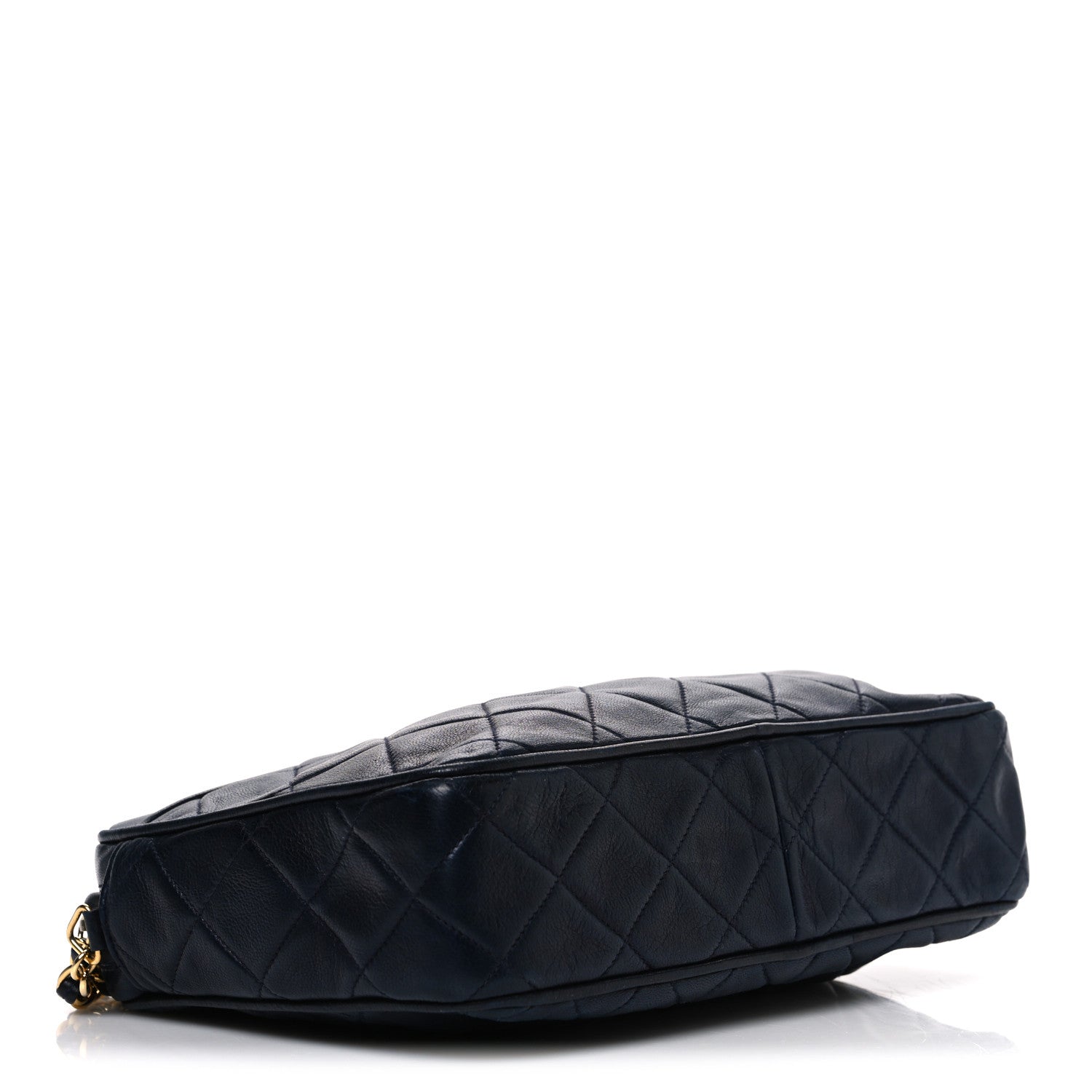 Lambskin Quilted CC Tassel Camera Case Navy