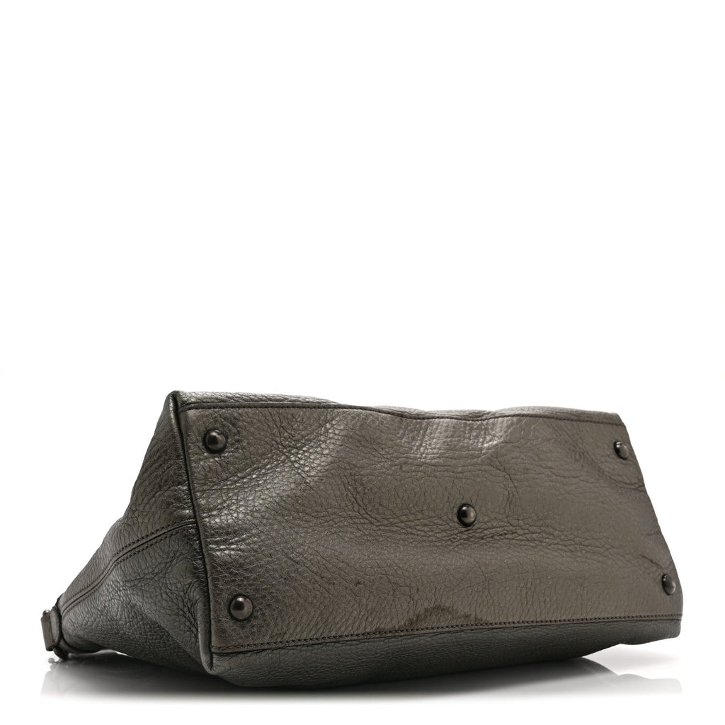 Metallic Cellarius Calfskin Small Soho Top Handle Satchel Sasso
