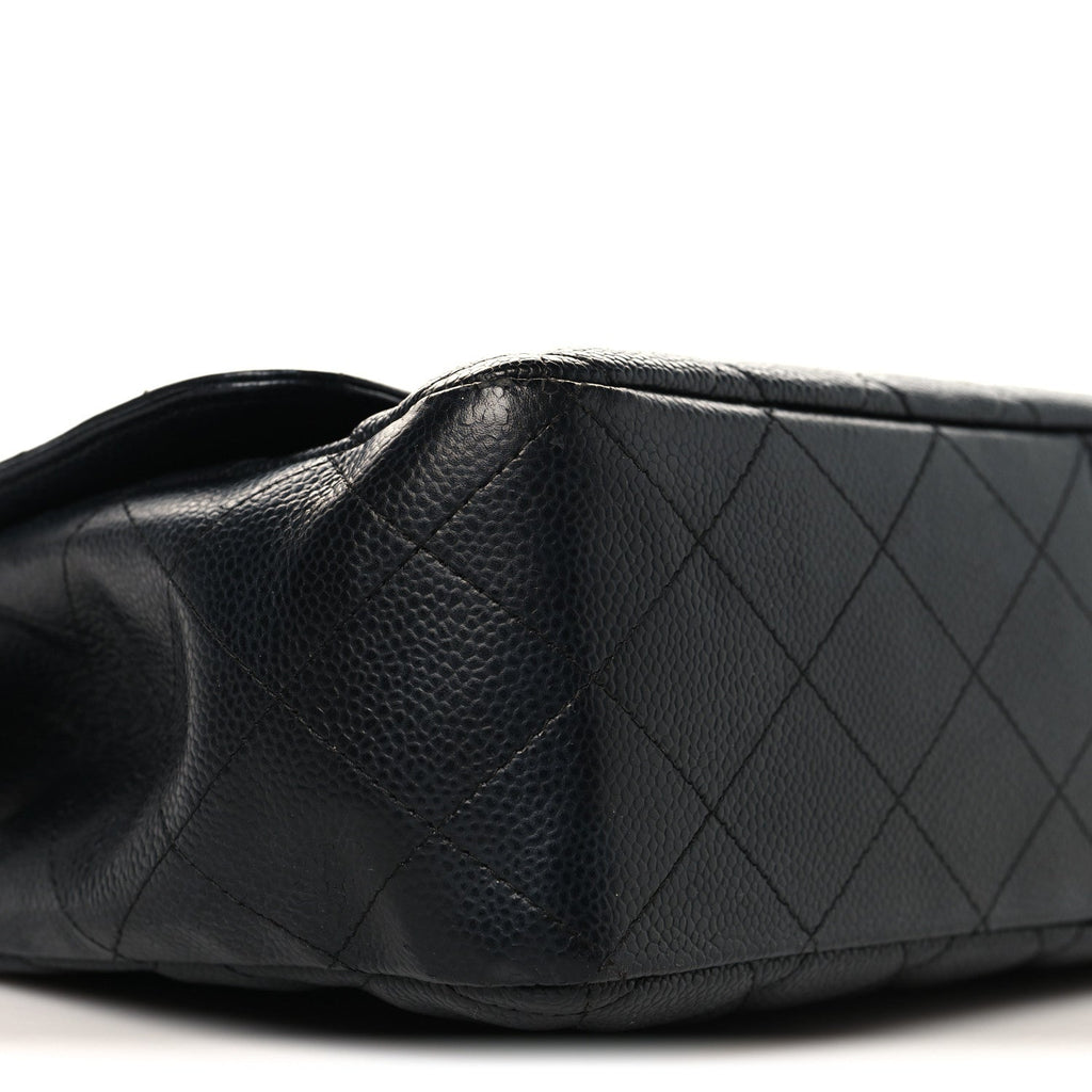 Caviar Quilted Jumbo Single Flap Black
