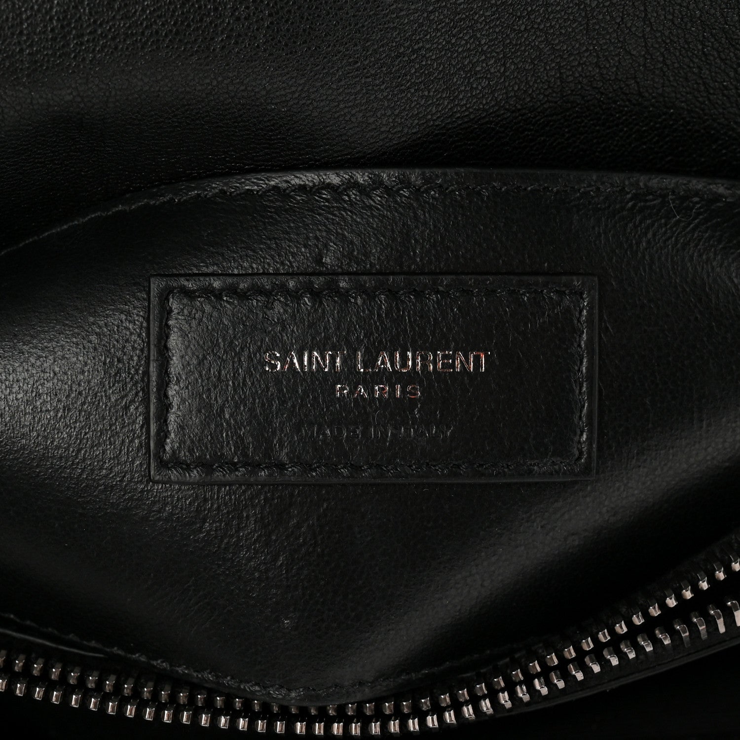 Sheepskin Matelasse Chevron Monogram Medium College Bag Black