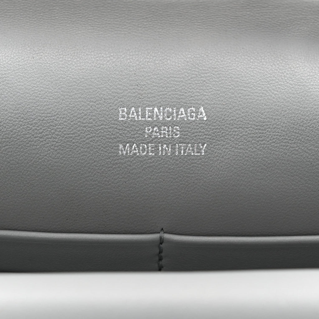 Smooth Calfskin Small Bel Air Clutch On Strap Cloud Grey