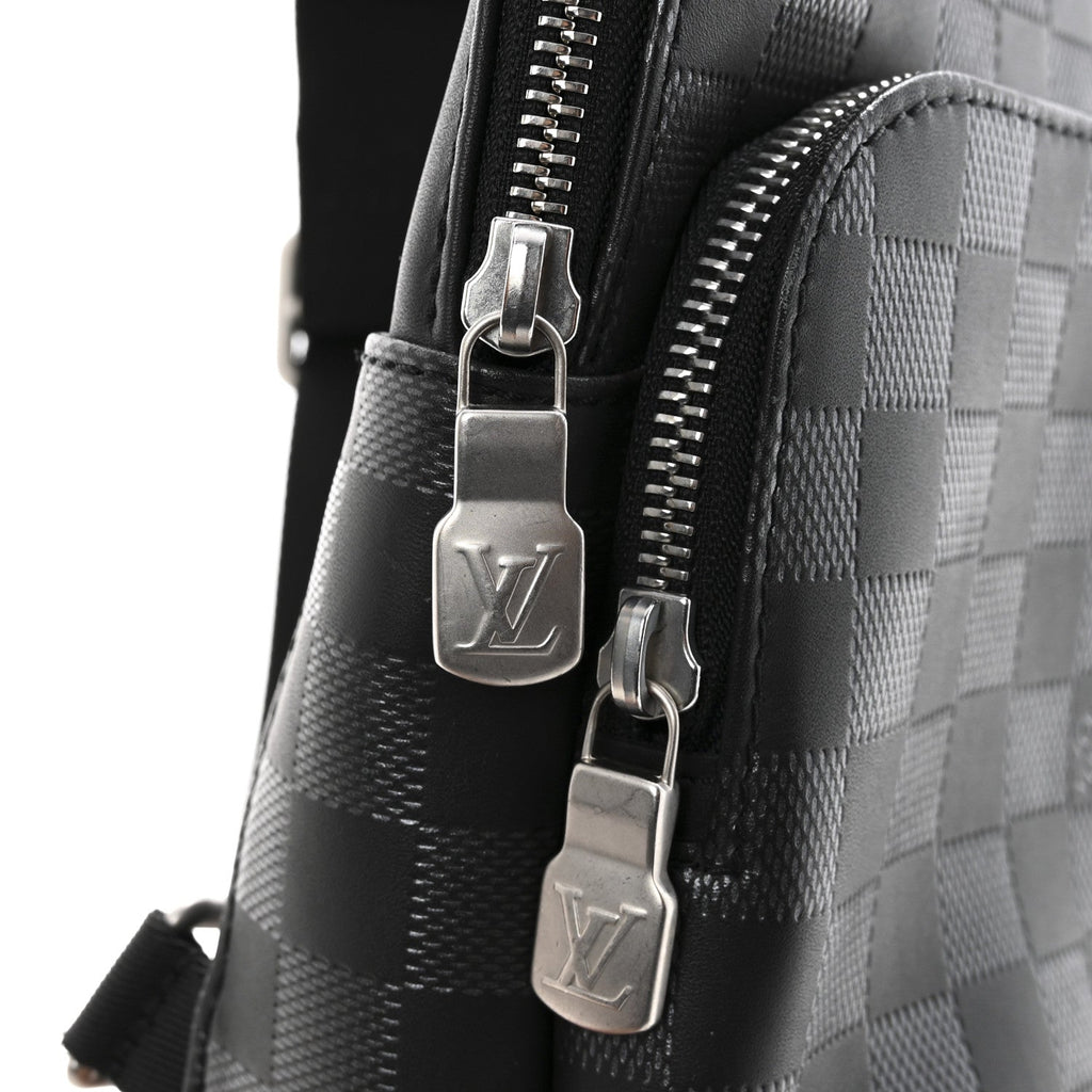 Damier Graphite Avenue Sling Bag Onyx Silver