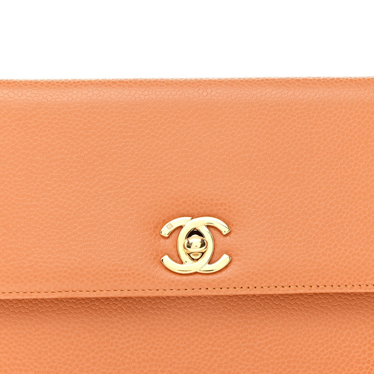 Caviar Top Handle Kelly Flap Brown