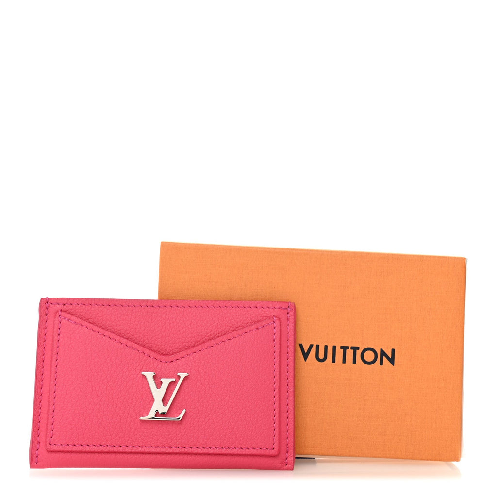 Calfskin Lockme  Holder Hot Pink