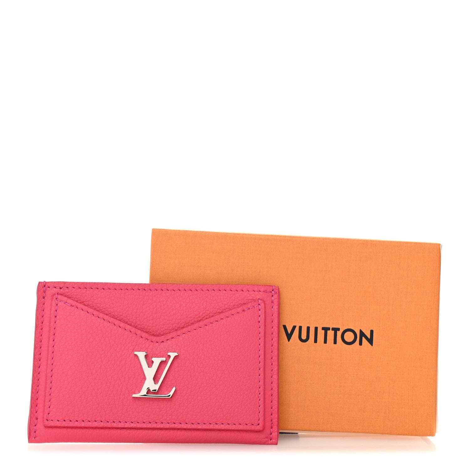 Calfskin Lockme  Holder Hot Pink