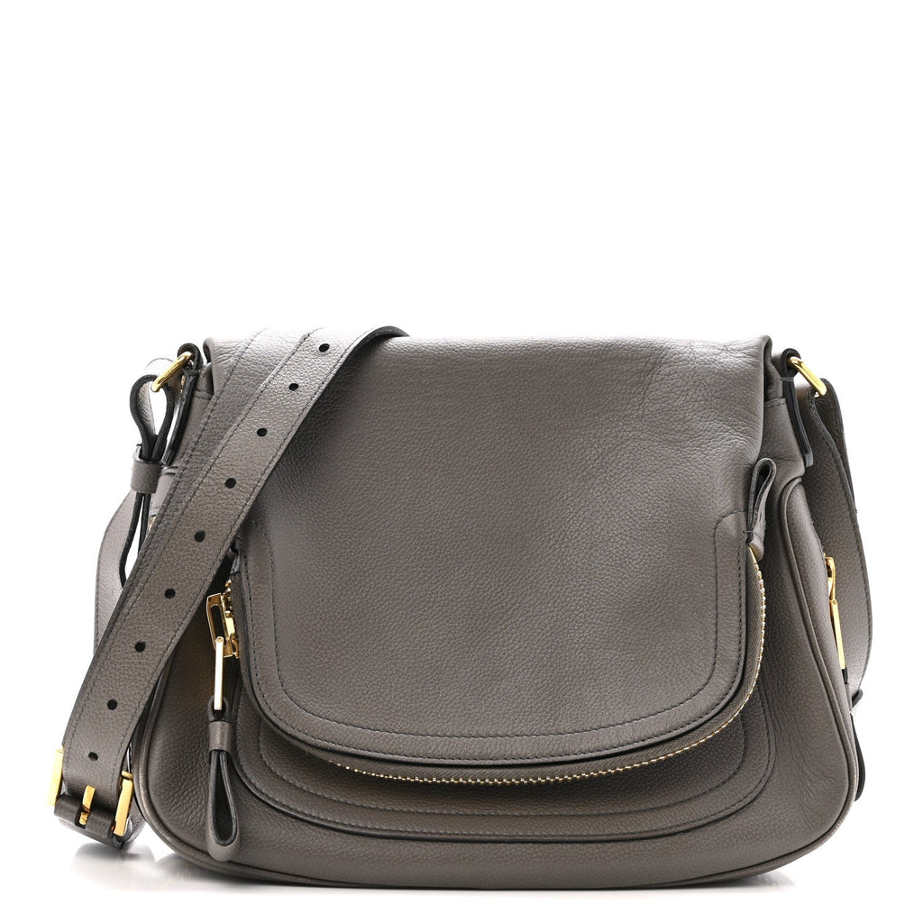 Calfskin Medium Shaded Jennifer Crossbody Bag Grey