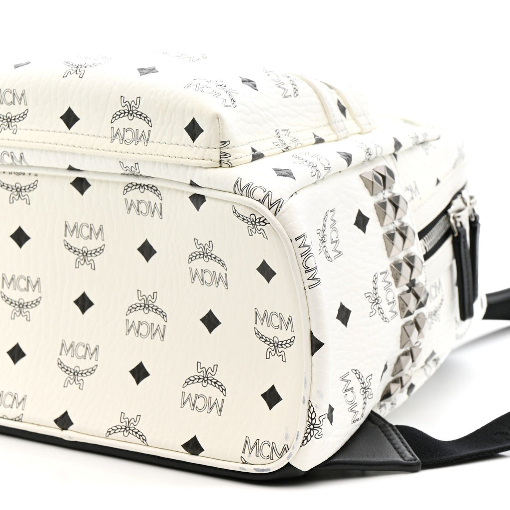 Visetos Small Side Stud Stark Backpack White