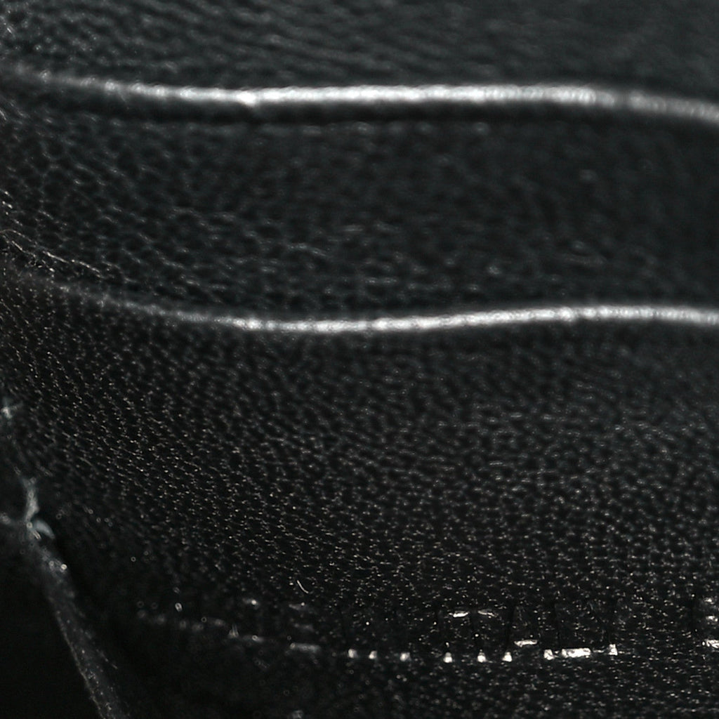 Shiny Calfskin Monochrome Crocodile Embossed Hourglass Chain Bag Black