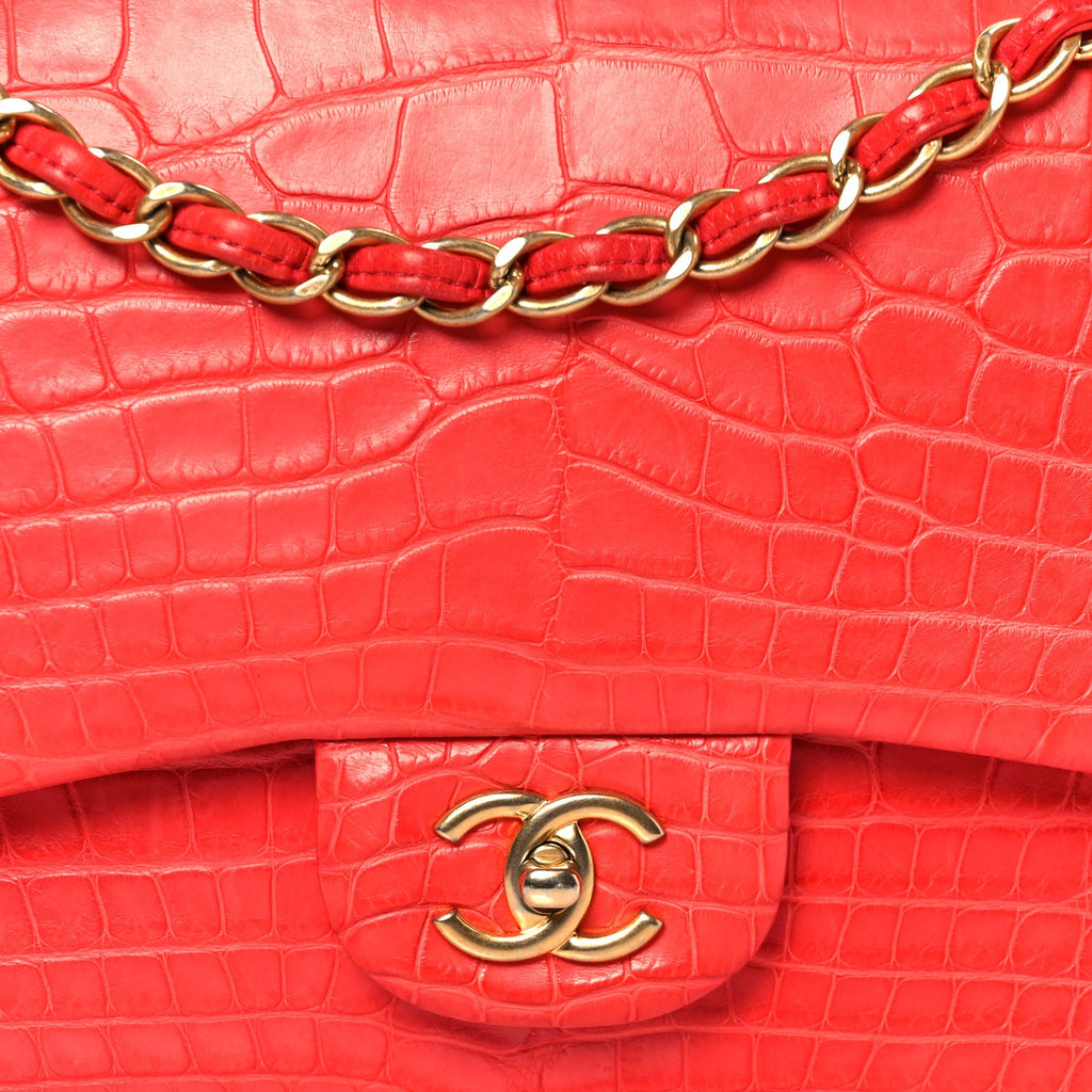 Alligator Jumbo Double Flap Red