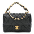 Caviar Quilted Mini Flap Black
