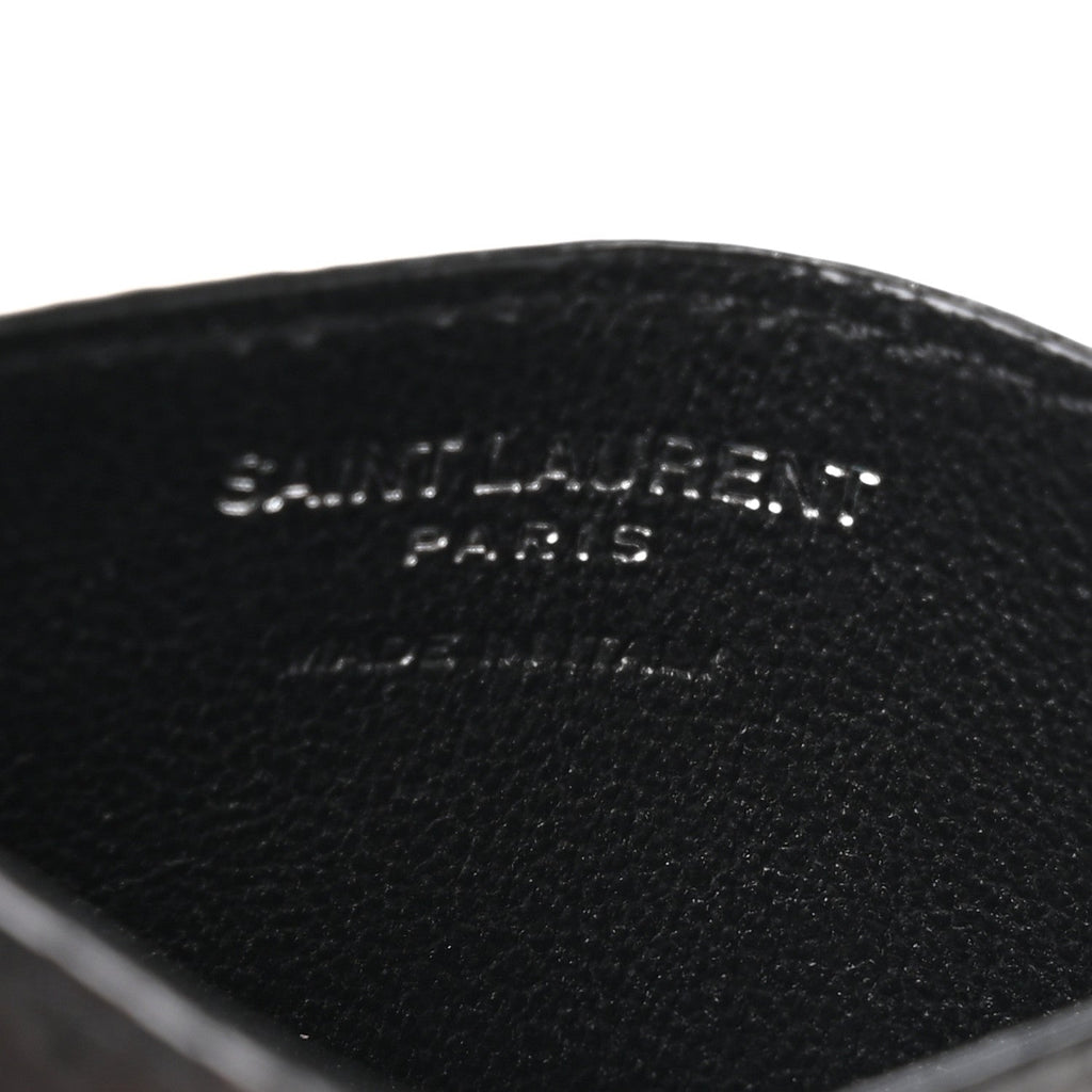 Snakeskin Monogram Credit  Case Black