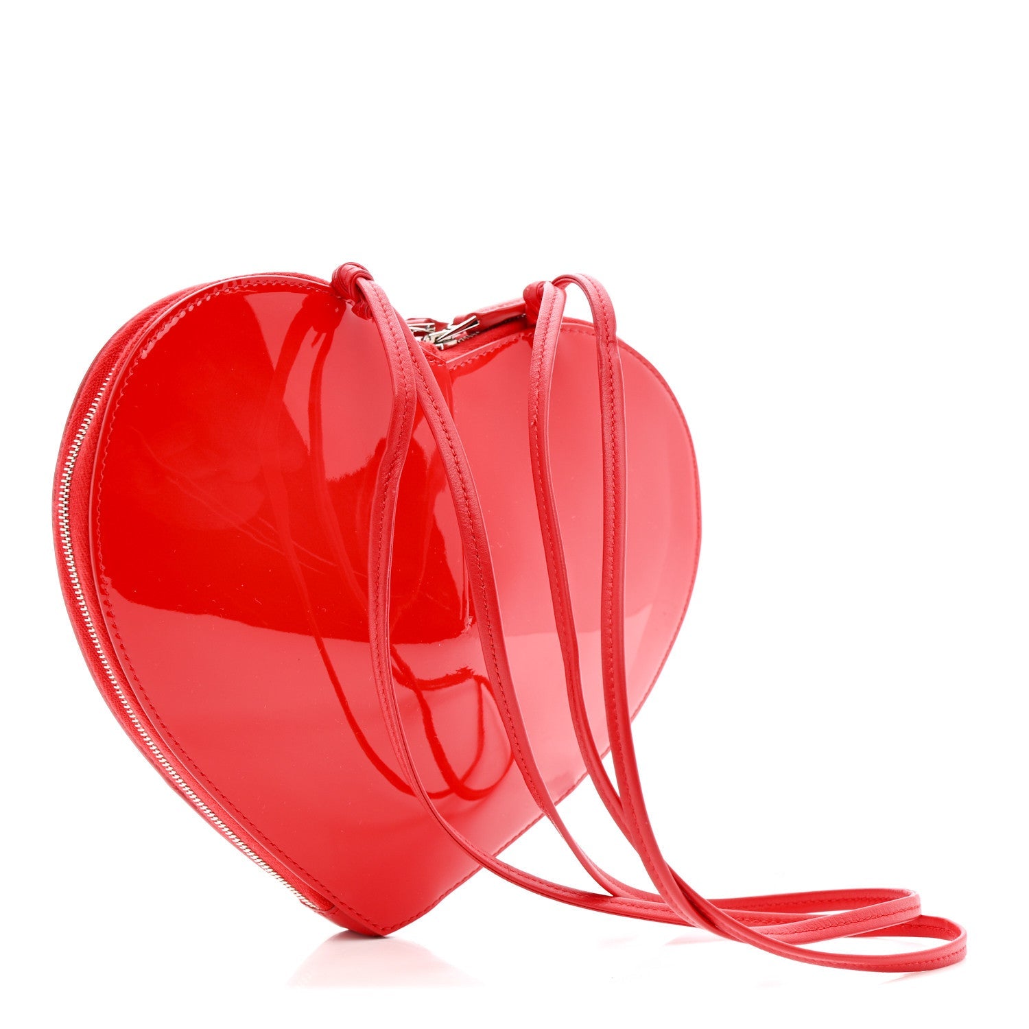 Patent Calfskin Le Coeur Bag Rouge Vermillon