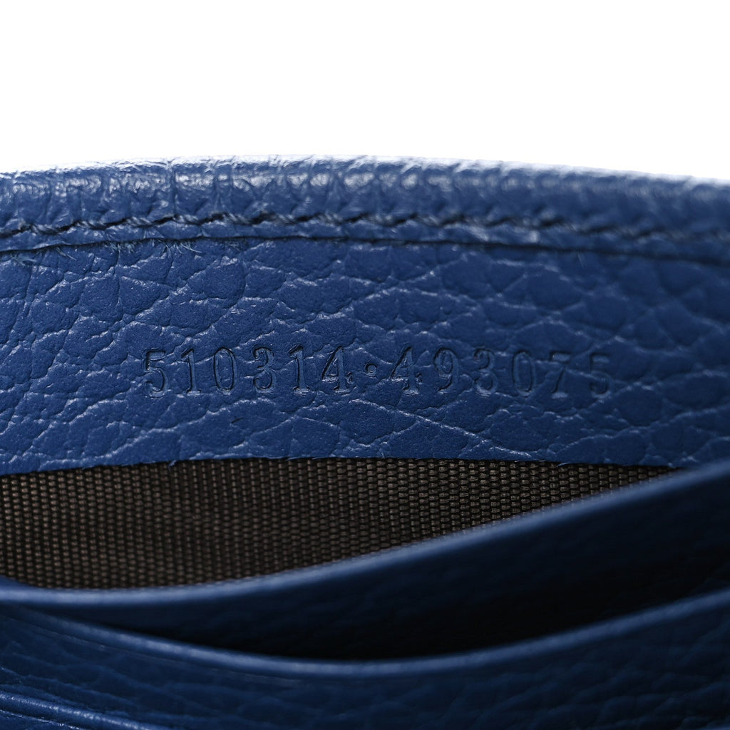 Dollar Calfskin Interlocking G Chain Wallet Caspian