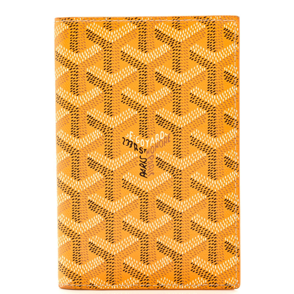 Goyardine Passport Wallet Yellow